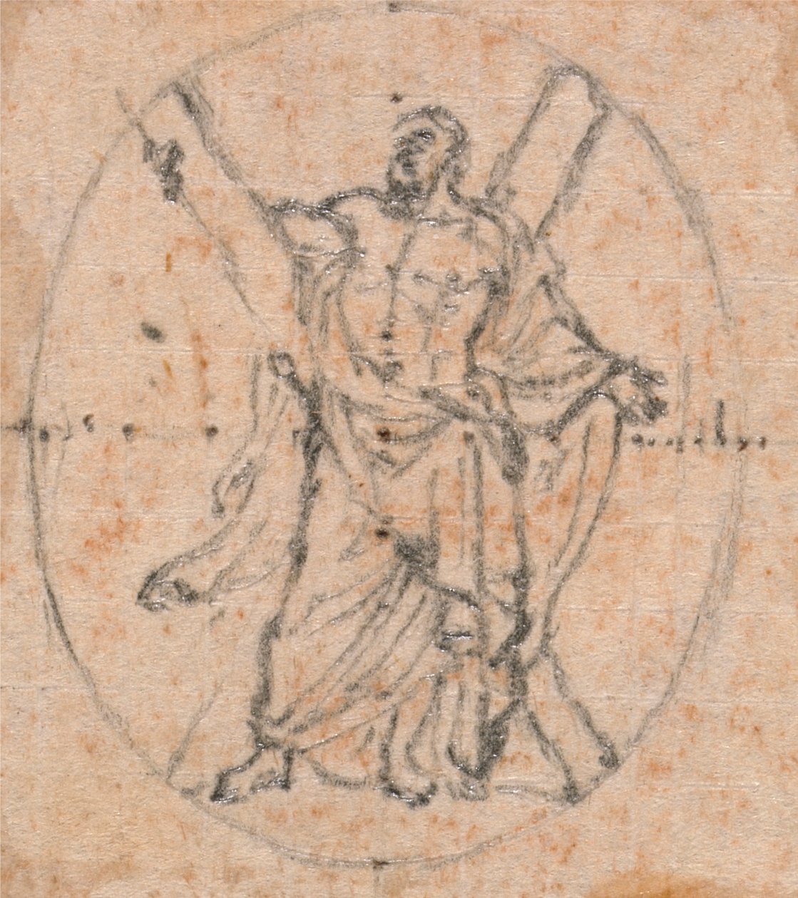 Design för en medalj: St. Andrew av Hubert Francois Gravelot