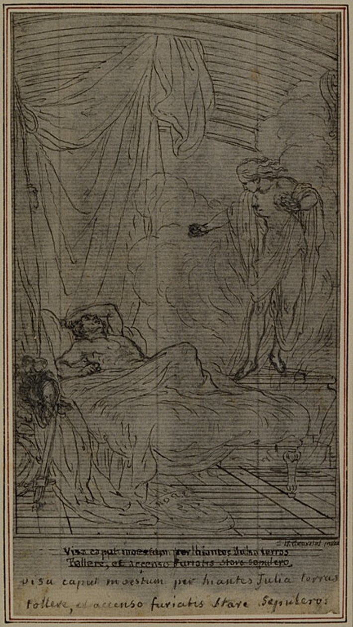 Studie till Lucains "La Pharsale", Canto III av Hubert Francois Gravelot