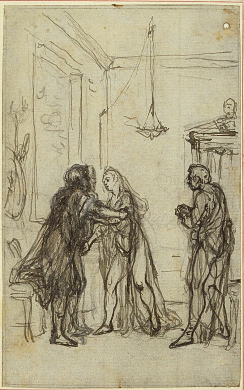 Studie till Lucains "La Pharsale", Canto II av Hubert Francois Gravelot
