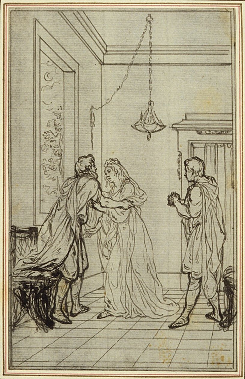 Studie till Lucains "La Pharsale", Canto II av Hubert Francois Gravelot