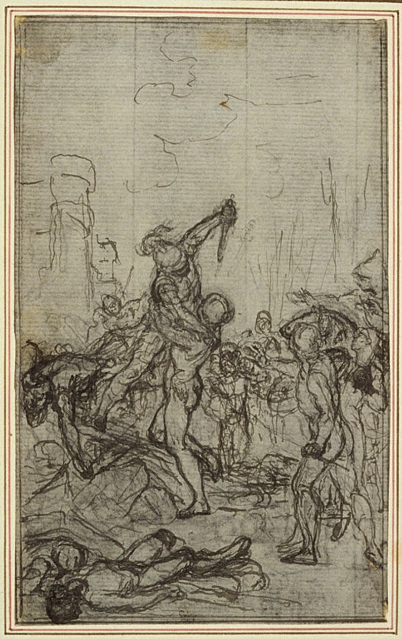 Studie till Lucains "La Pharsale", Canto IV av Hubert Francois Gravelot