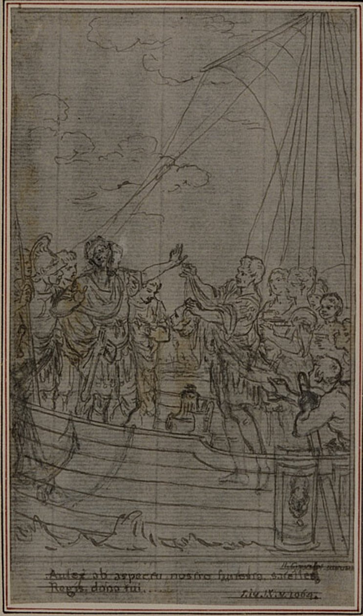 Studie till Lucains "La Pharsale", Canto IX av Hubert Francois Gravelot