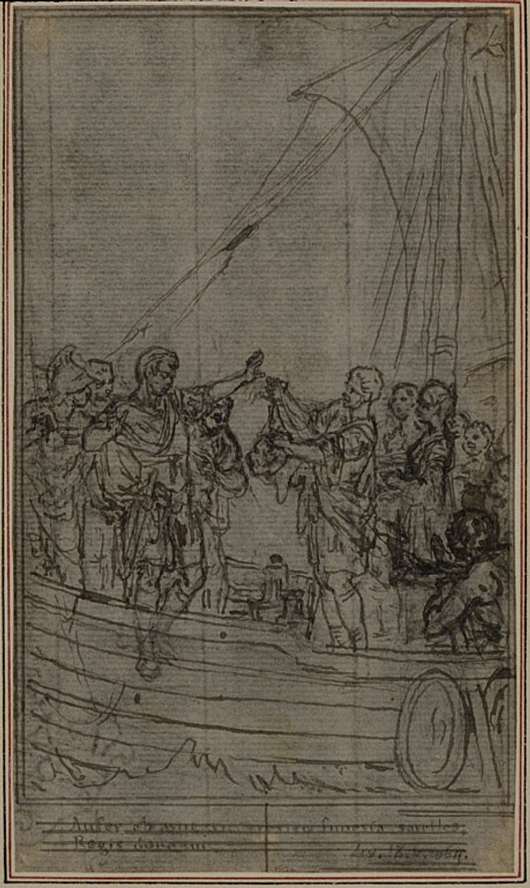 Studie till Lucains "La Pharsale", Canto IX av Hubert Francois Gravelot