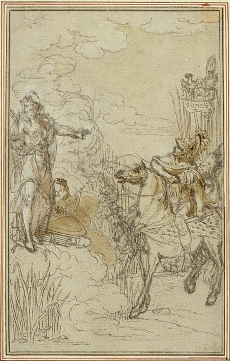 Studie till Lucains "La Pharsale", Canto I av Hubert Francois Gravelot