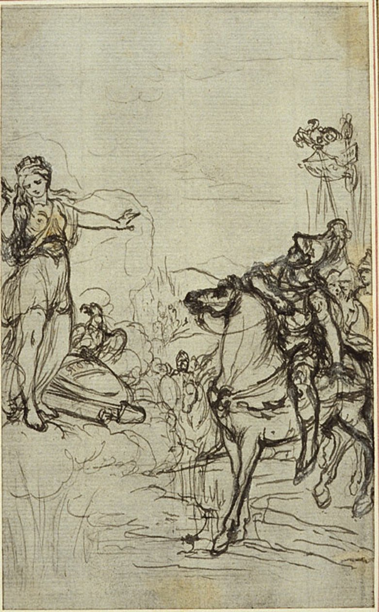 Studie till Lucains "La Pharsale", Canto I av Hubert Francois Gravelot