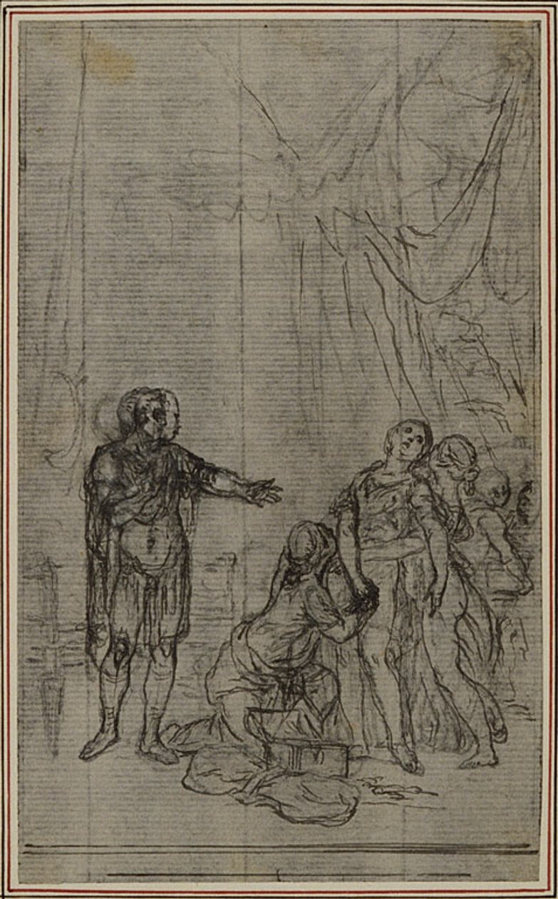 Studie till Lucains "La Pharsale", Canto V av Hubert Francois Gravelot
