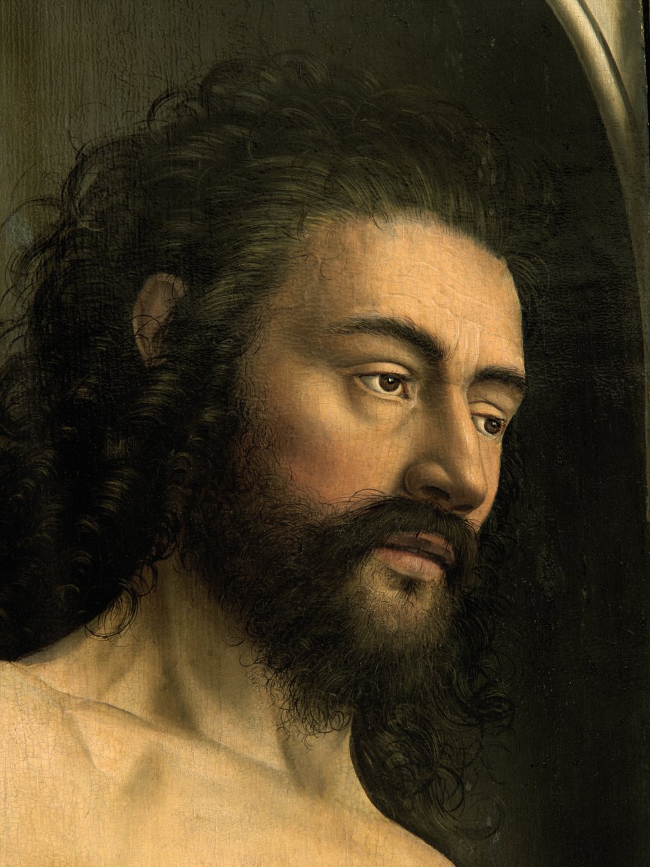Detalj av Adam, från den vänstra flygeln av Gents altartavla av Hubert & Jan van (1390 1441) Eyck