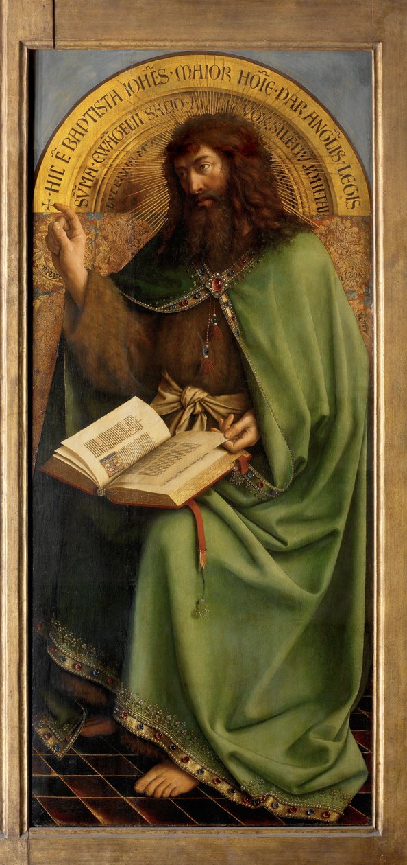 Johannes Döparen, detalj från Gents altartavla av Hubert & Jan van (1390 1441) Eyck