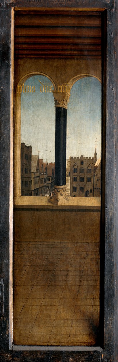 Panel från utsidan av den vänstra luckan på Gents altartavla av Hubert & Jan van (1390 1441) Eyck