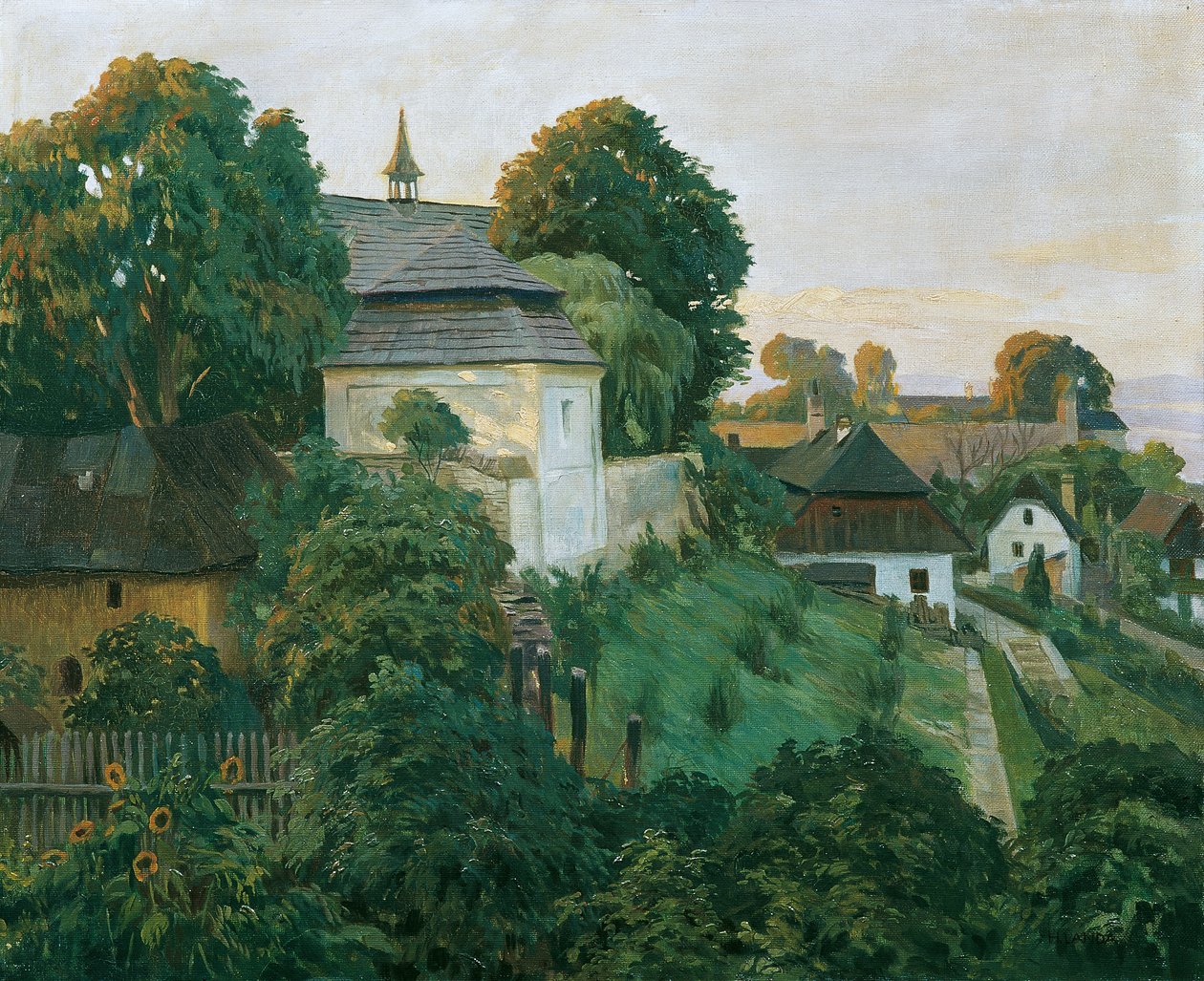 Vid klostermuren i Opocno (tidigare även Opocen; tyska Opotschno), Tjeckien av Hubert Landa