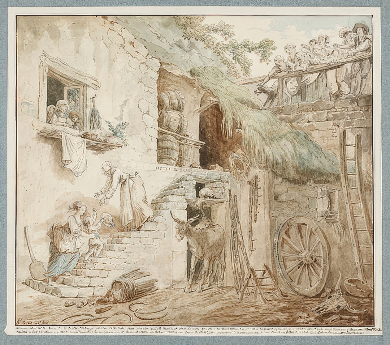 Allegori om familjen Du Barrys förfall. Omkring 1774-75 av Hubert Robert