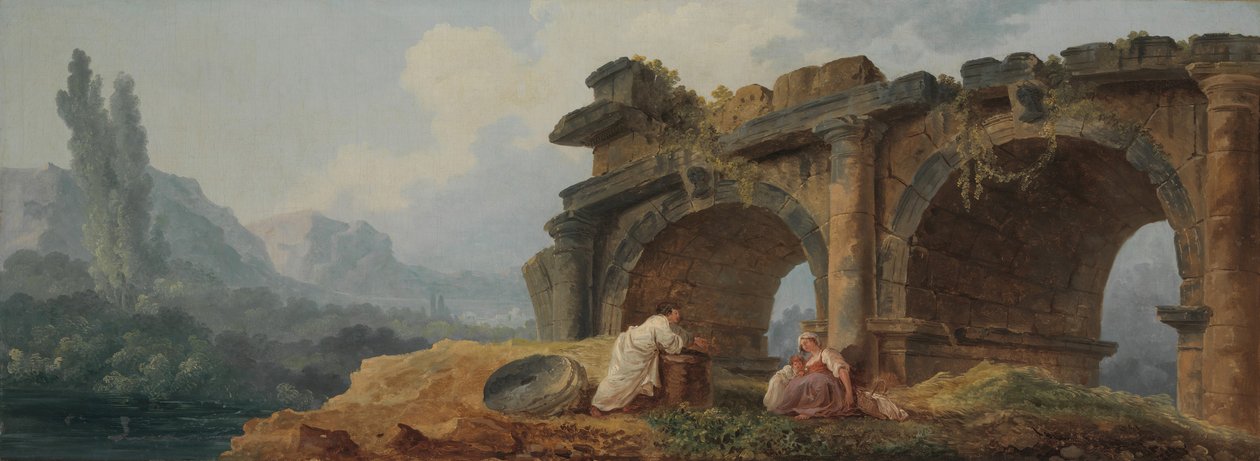Valv i ruiner. av Hubert Robert