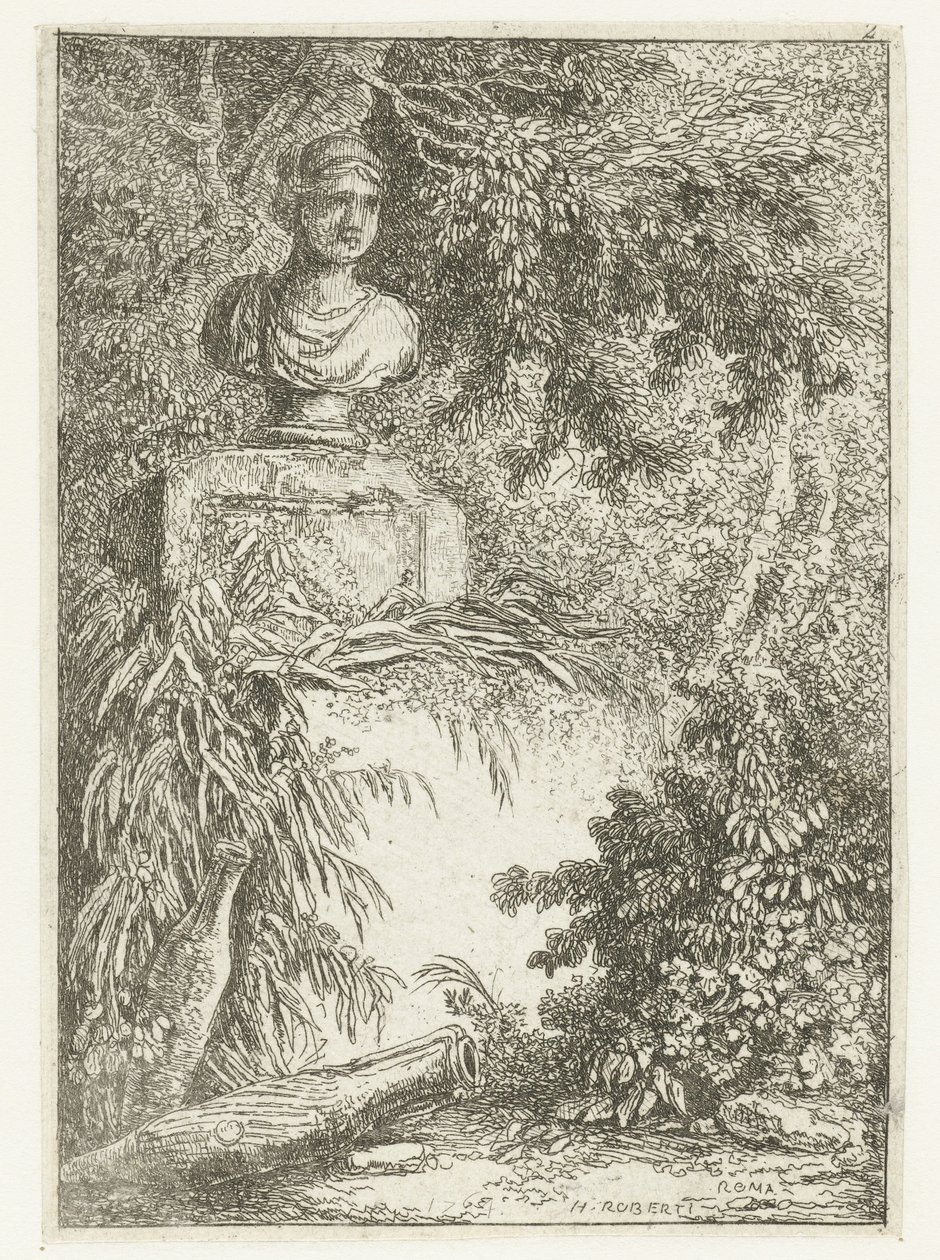 Sätta dit Les Soirees de Rome (serietitel) Romerska ansikten (serietitel) av Hubert Robert