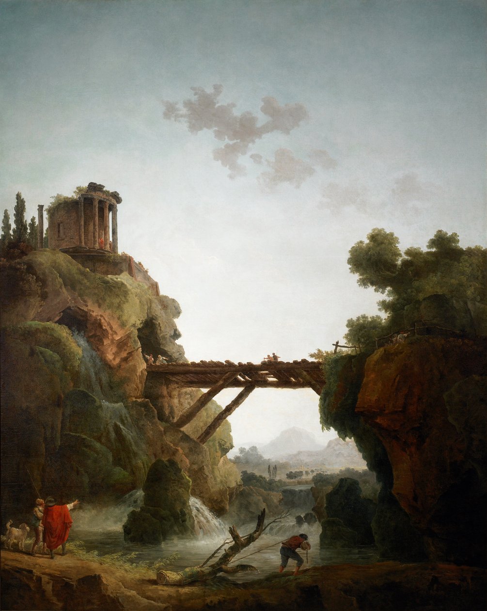 Fantastisk utsikt över Tivoli av Hubert Robert