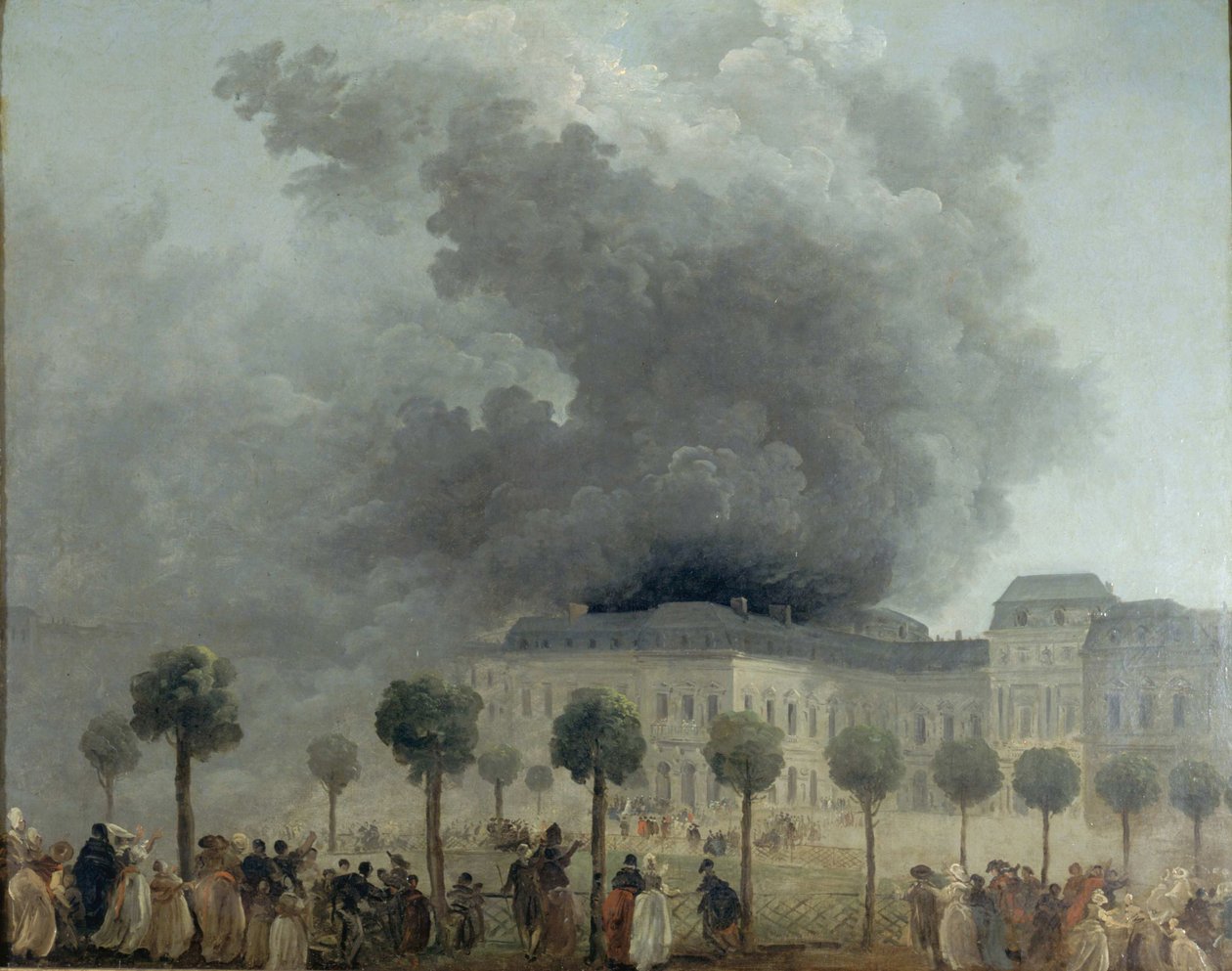 Brand i operahuset i Palais-Royal, 8 juni 1781, ca 1781. av Hubert Robert