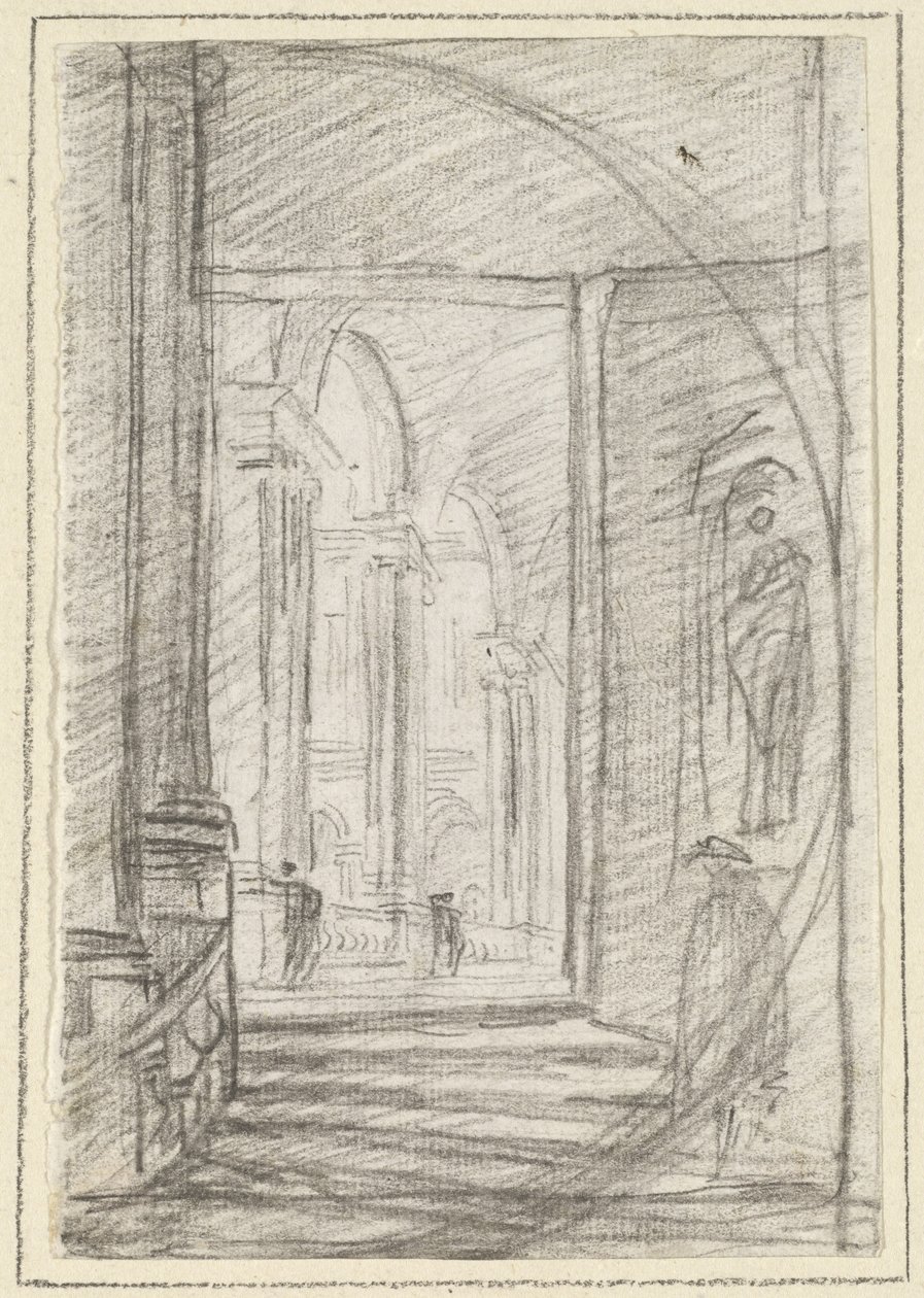 Interiör av ett romerskt palats av Hubert Robert