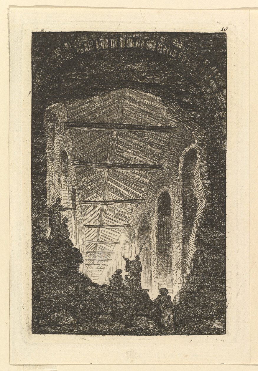 Antikgalleriet, ca. 1763-65. av Hubert Robert