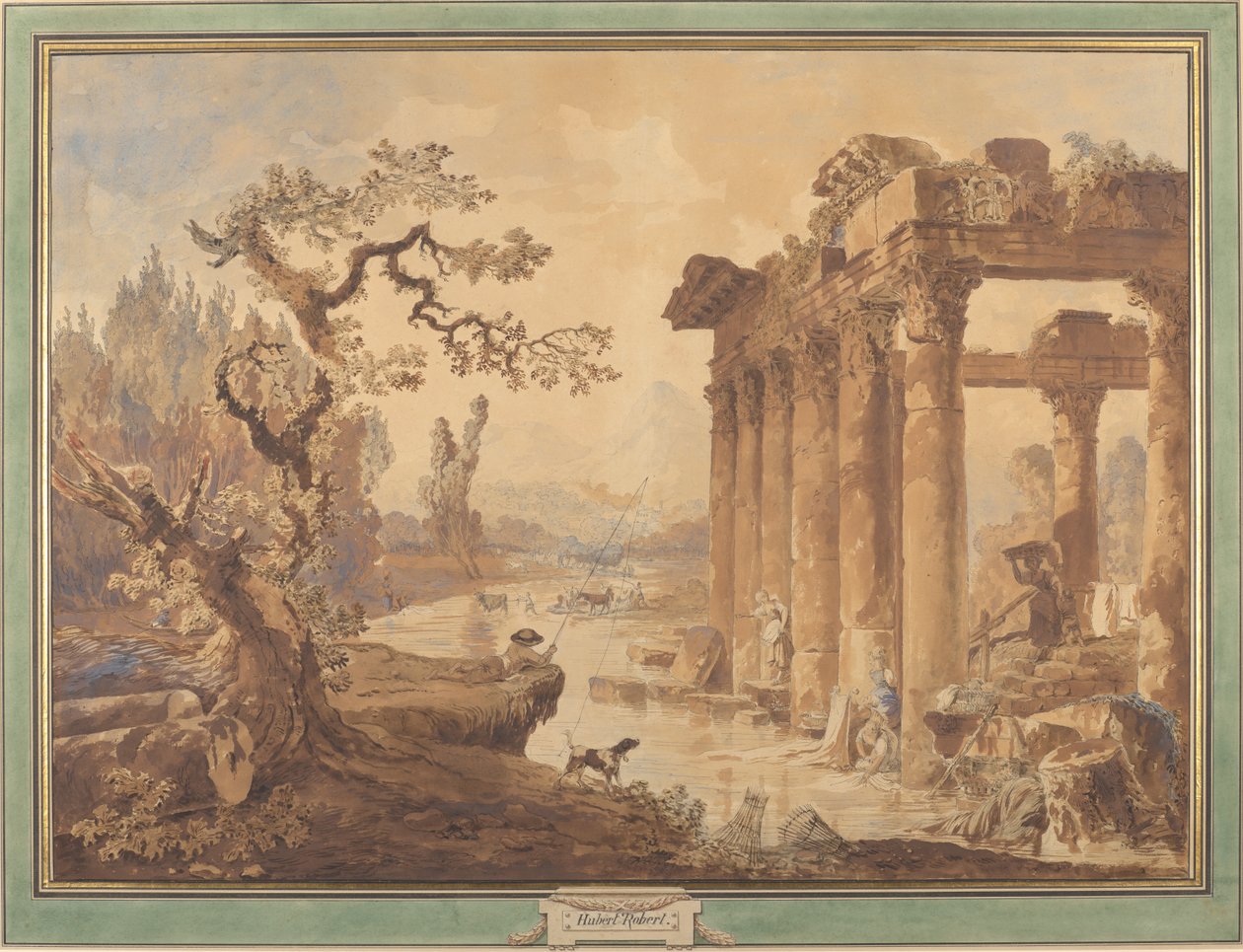 Landskap med ruiner av Hubert Robert
