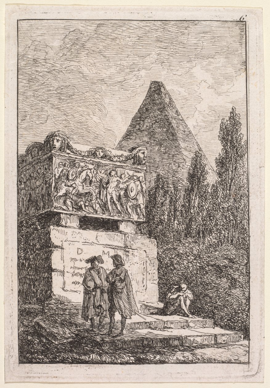 Roms kvällar: Sarkofagen av Hubert Robert
