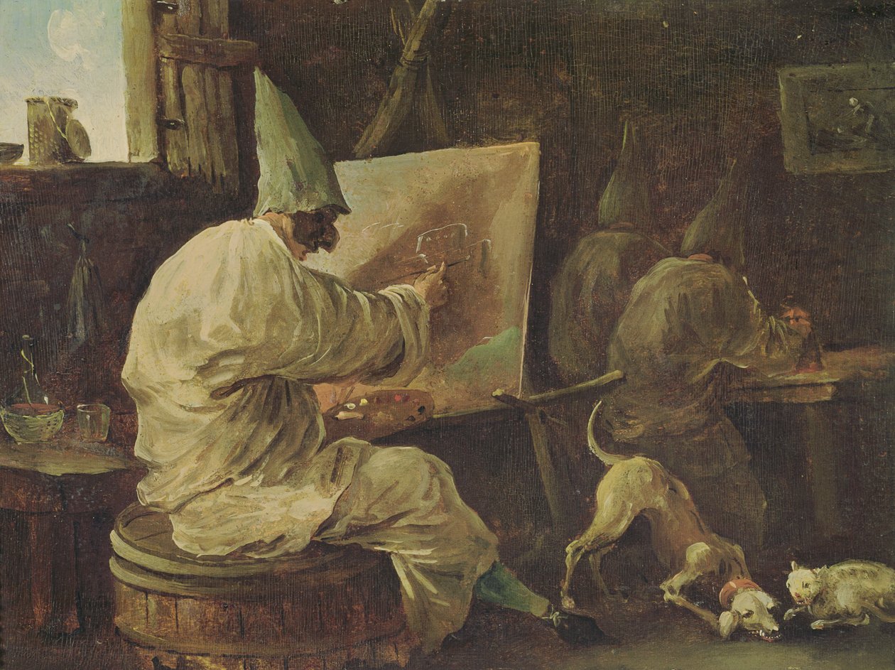 Målare buffonger av Hubert Robert