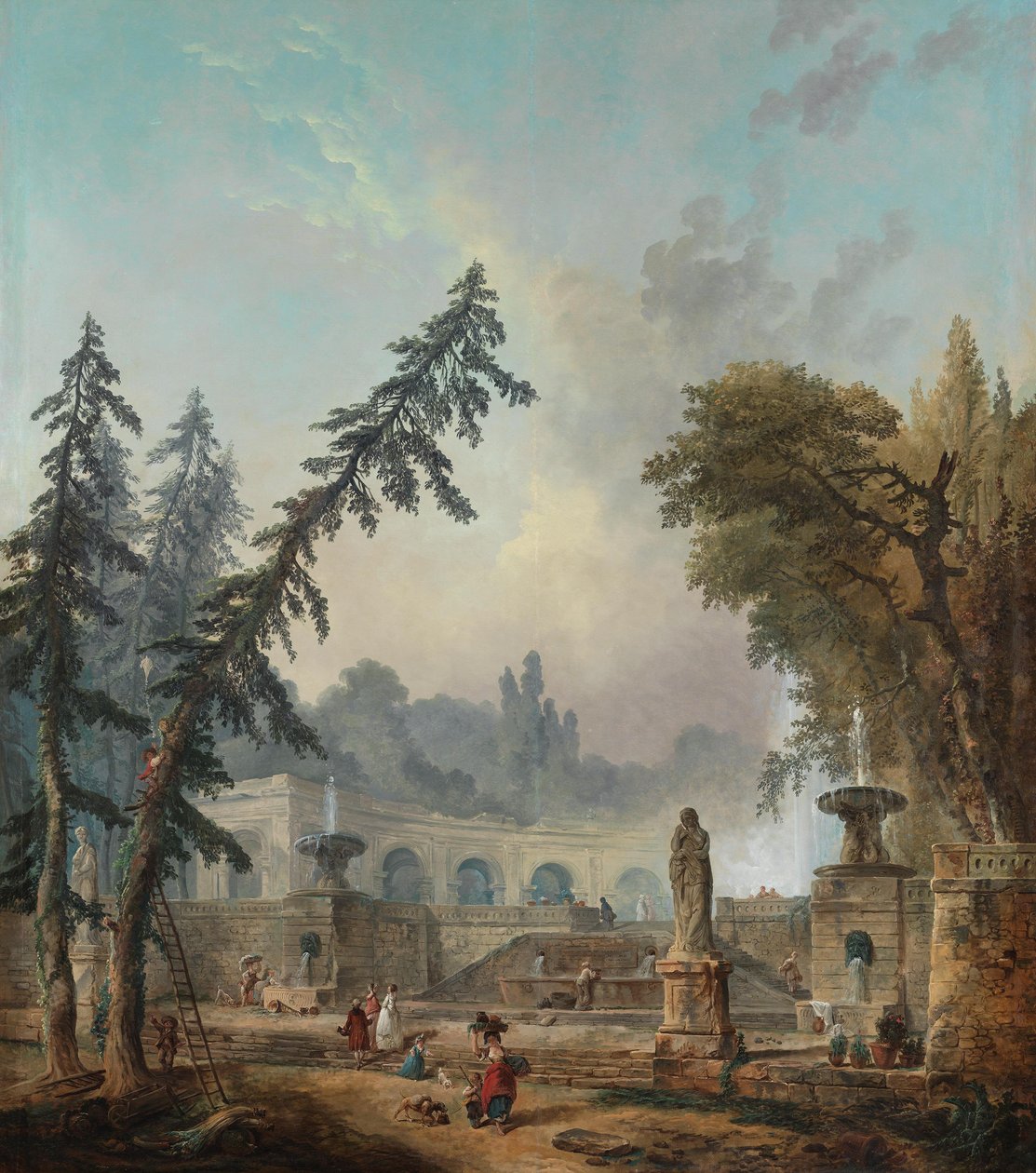 Parklandskap av Hubert Robert