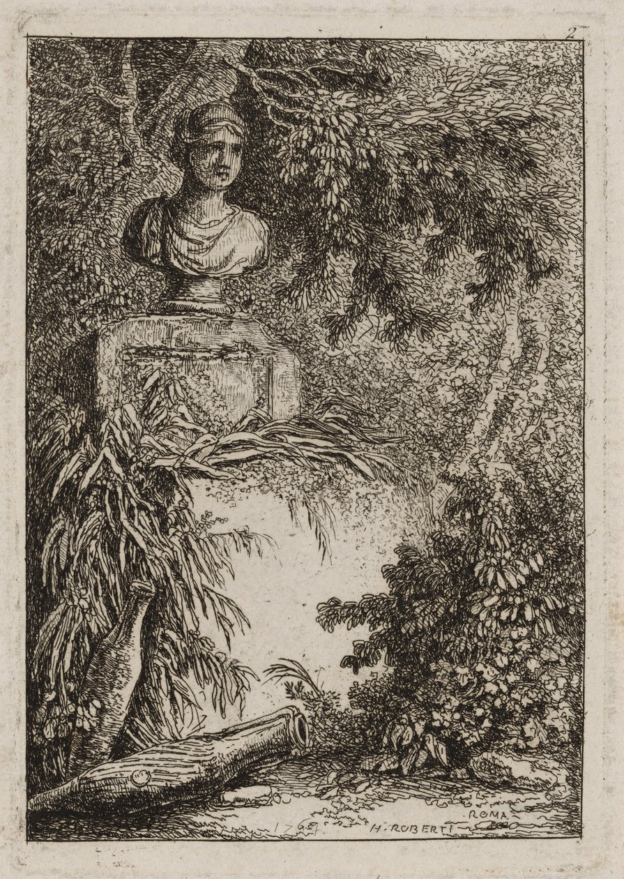Plåt två från Evenings in Rome, 1763-64 av Hubert Robert