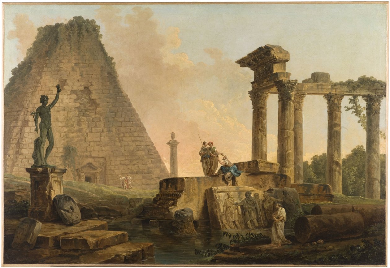 Romerska ruiner av Hubert Robert
