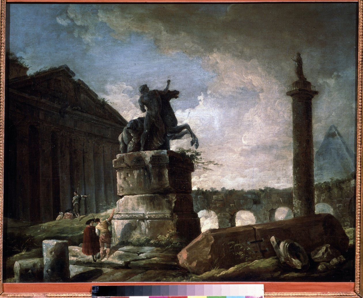 Ruiner. Målning av Hubert Robert (1733-1808), olja på duk, fransk konst. State A. Pushkin Museum of Fine Arts, Moskva. av Hubert Robert
