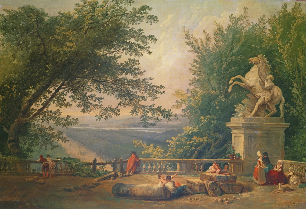 Terrassruiner i en park, ca 1780 (olja på duk) av Hubert Robert