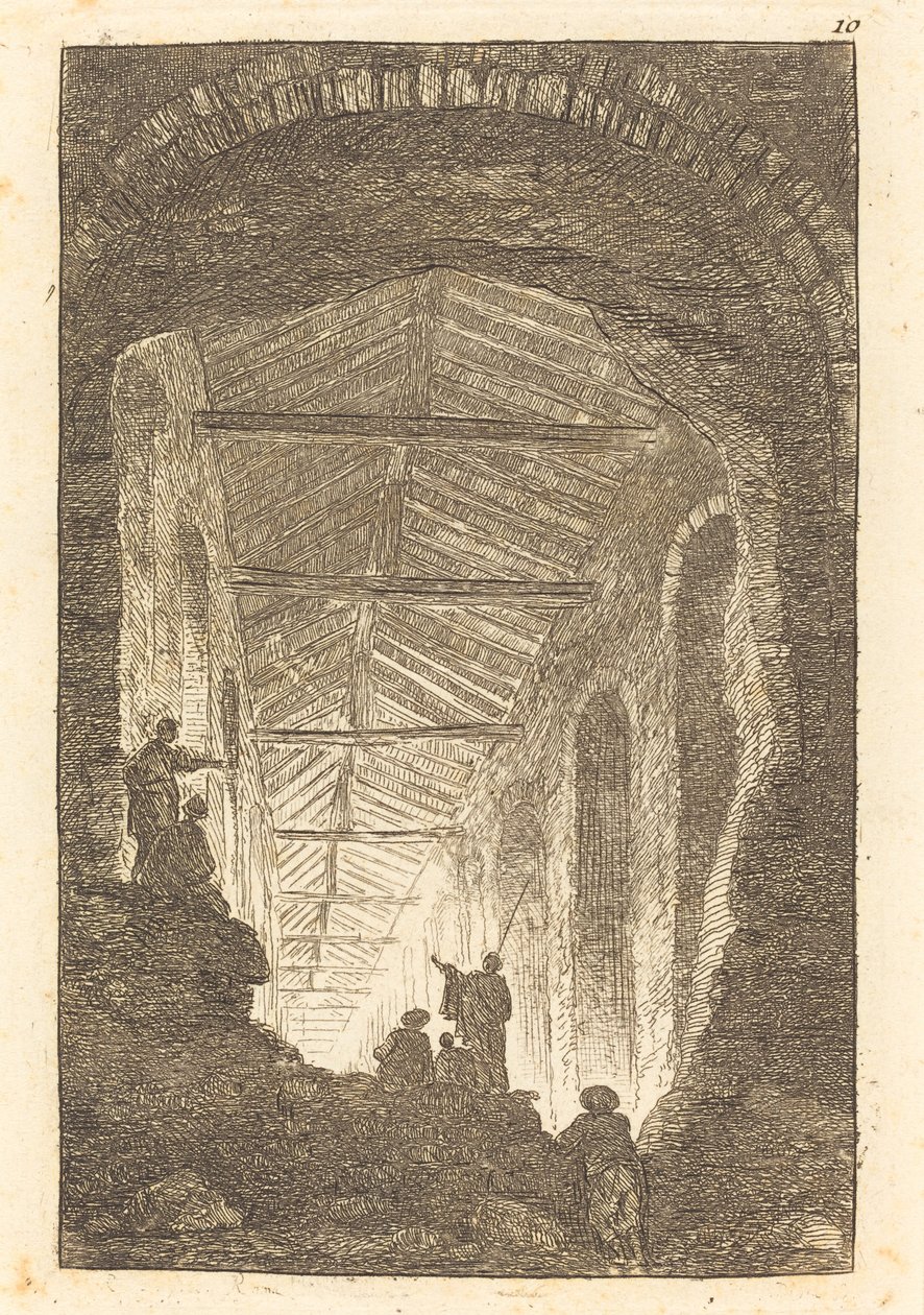 Det antika galleriet av Hubert Robert