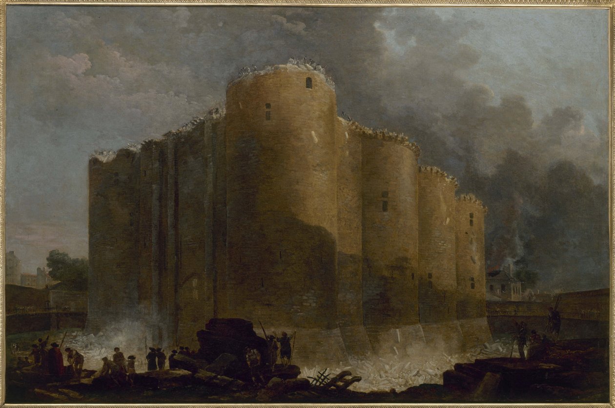Bastiljen, under de första dagarna efter rivningen av Hubert Robert