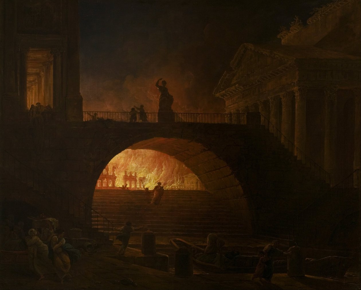 Roms eldsvåda av Hubert Robert