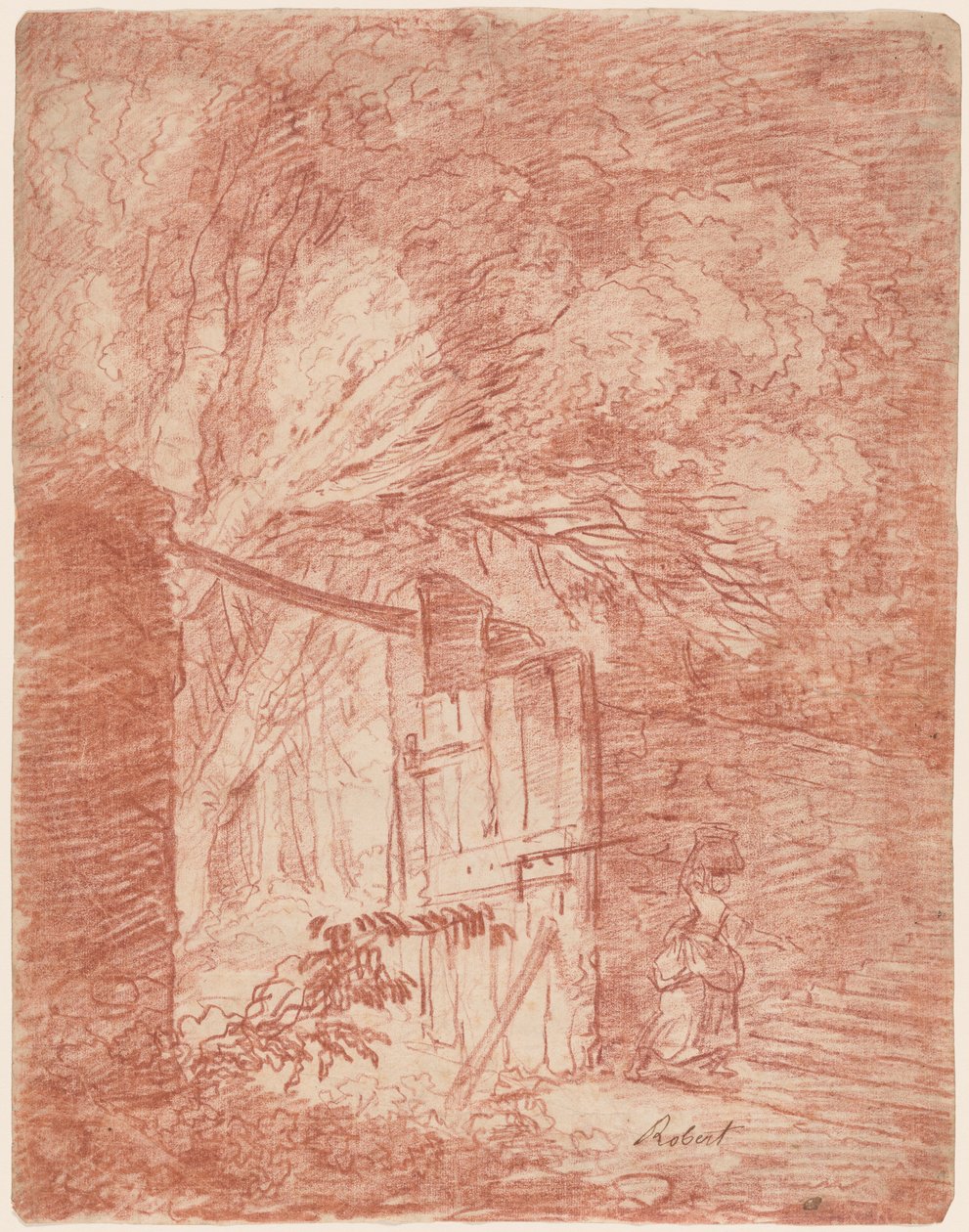 Trädgårdsporten av Hubert Robert