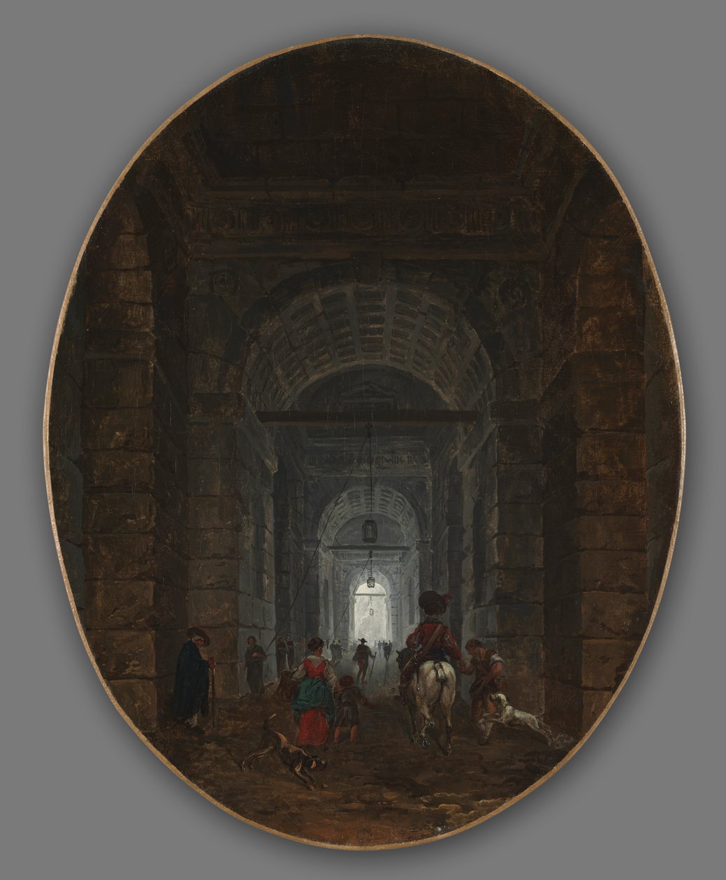 Grottan av Posillipo, ca. 1769. av Hubert Robert