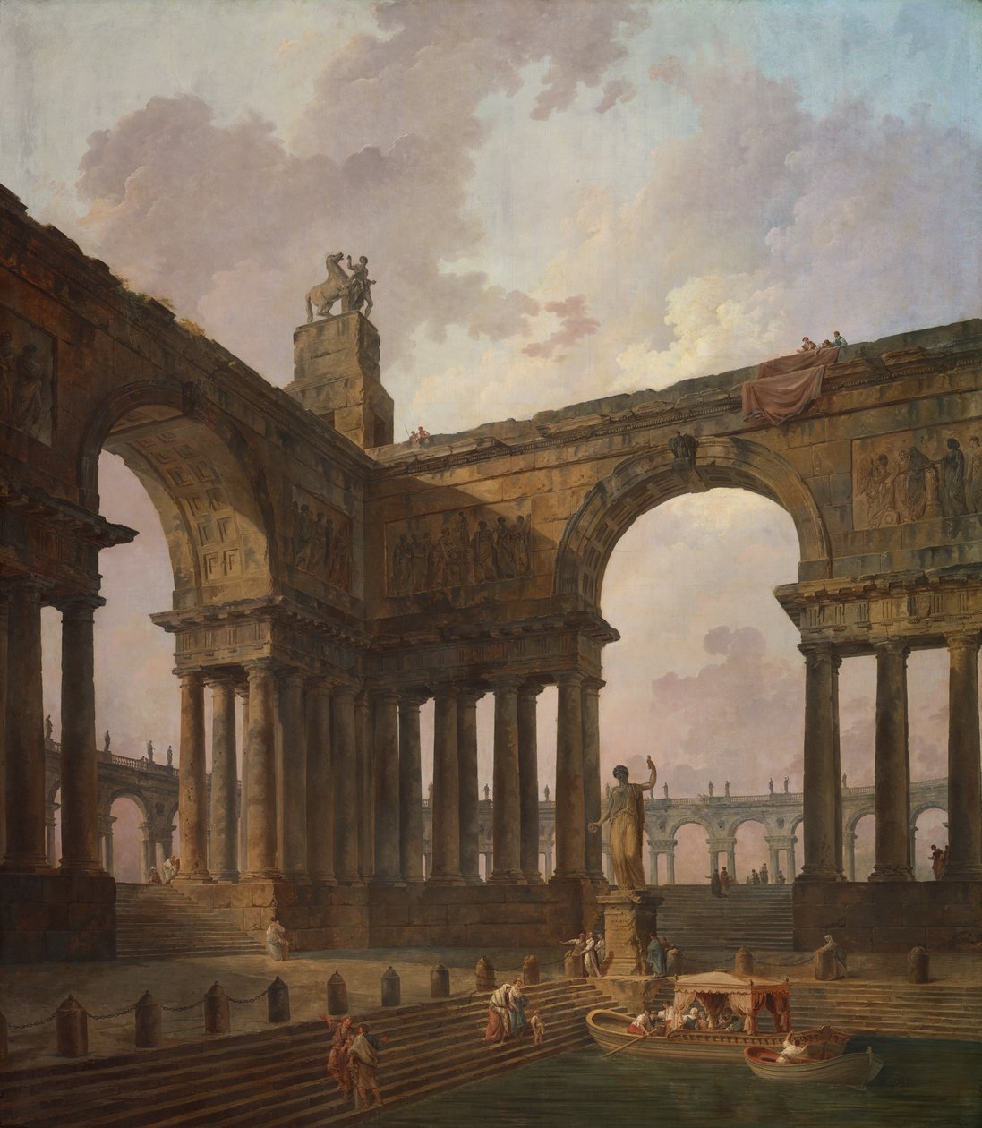 Landningsplatsen av Hubert Robert