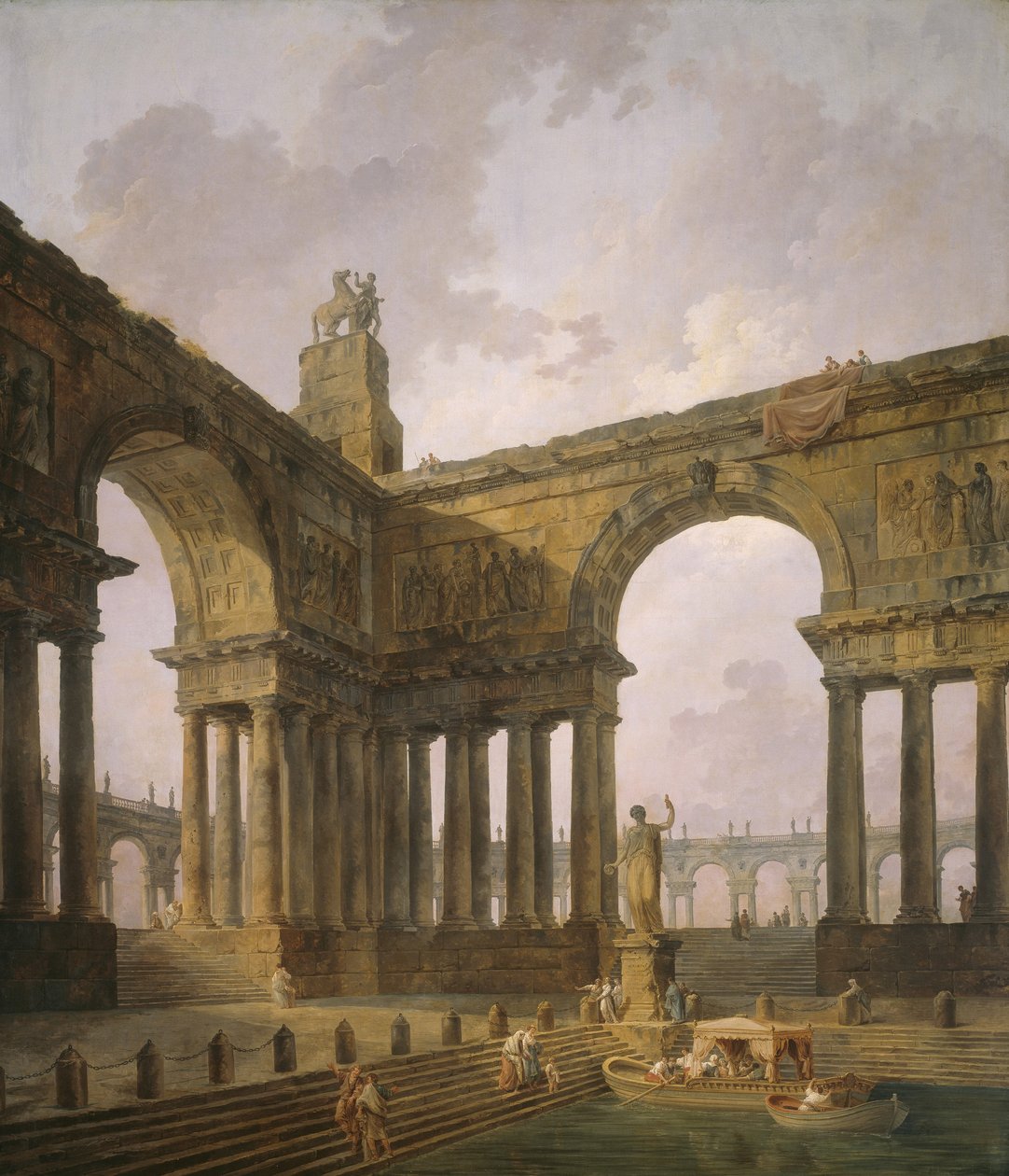 Landstigningsplatsen, 1787-88 av Hubert Robert