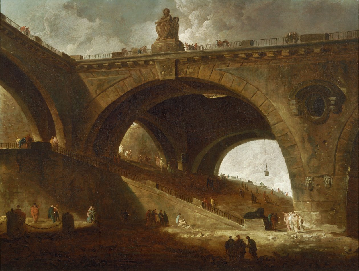 Den gamla bron av Hubert Robert