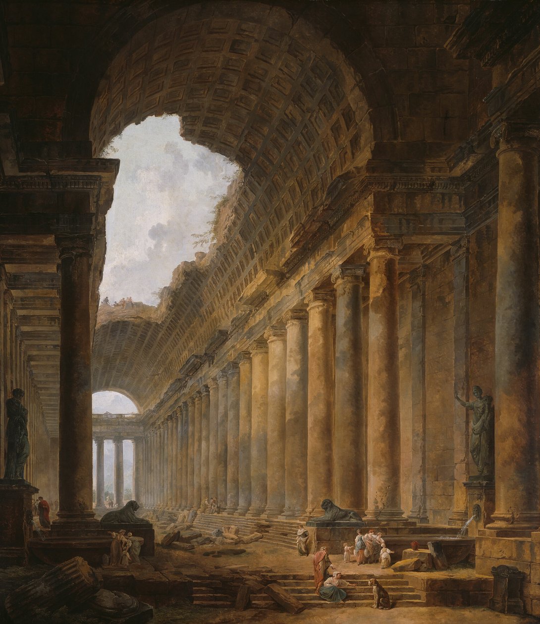 Det gamla templet av Hubert Robert