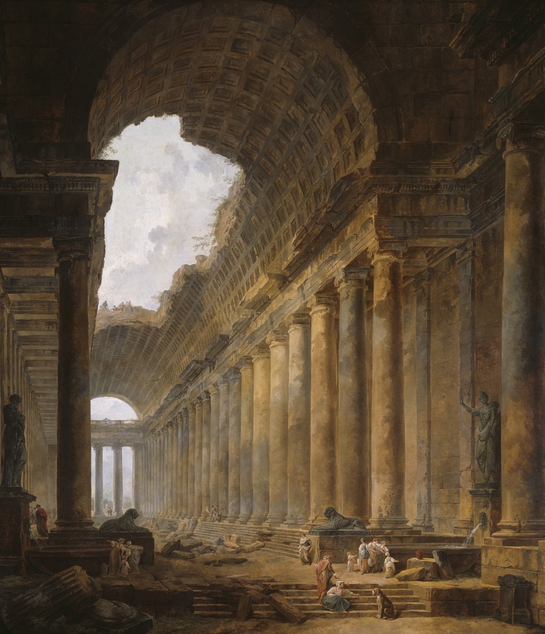 Det gamla templet, 1787-88 av Hubert Robert