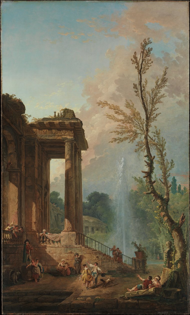 Portiken till en herrgård på landet av Hubert Robert