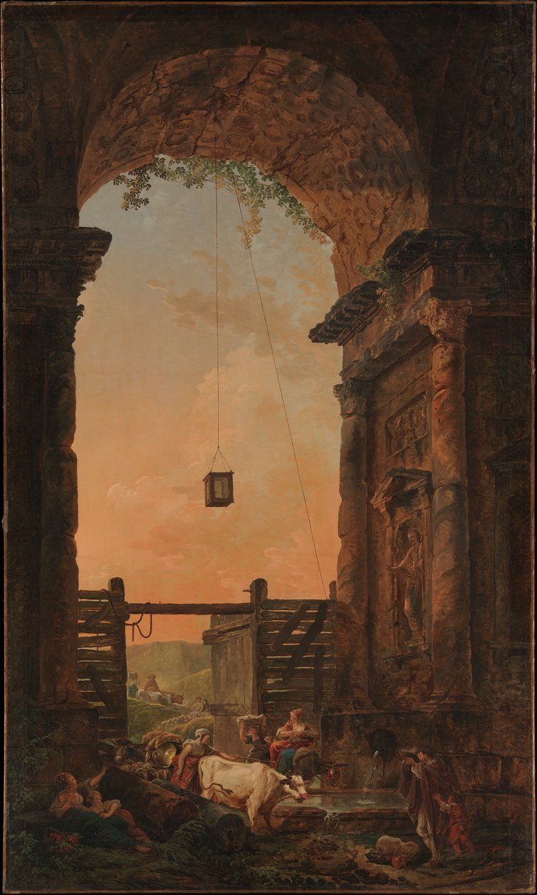 Boskapens återkomst av Hubert Robert