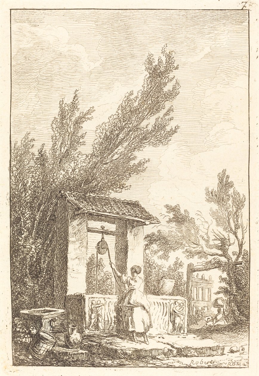 Brunnen av Hubert Robert