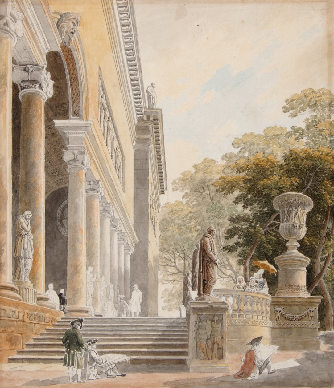 Vy över Villa Medici av Hubert Robert