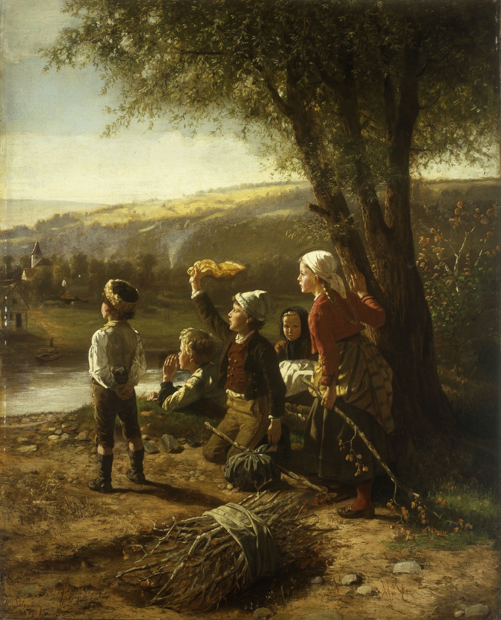 Ringer efter färjan, 1871 av Hubert Salentin