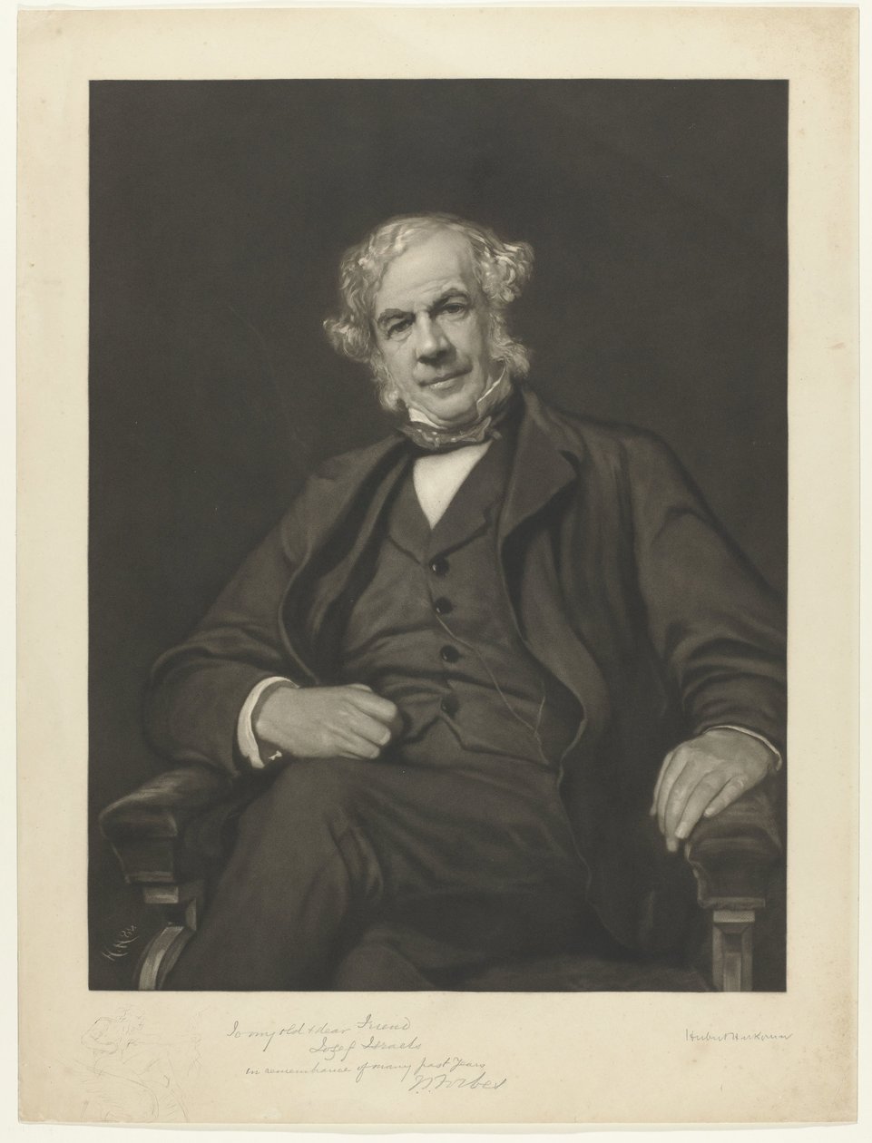 Porträtt av James Staats Forbes av Hubert von Herkomer (signed by artist)