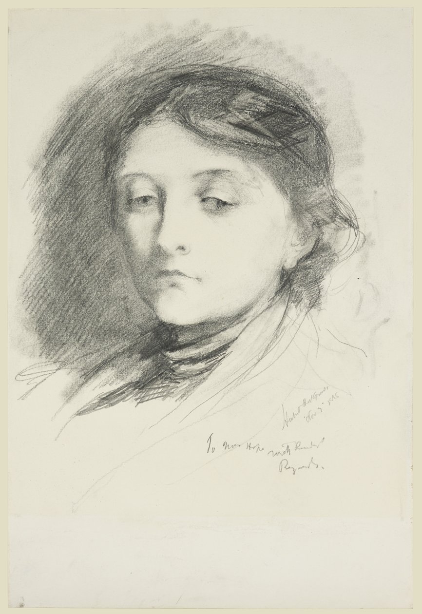 Mrs Thomas Tylston Greg av Hubert von Herkomer
