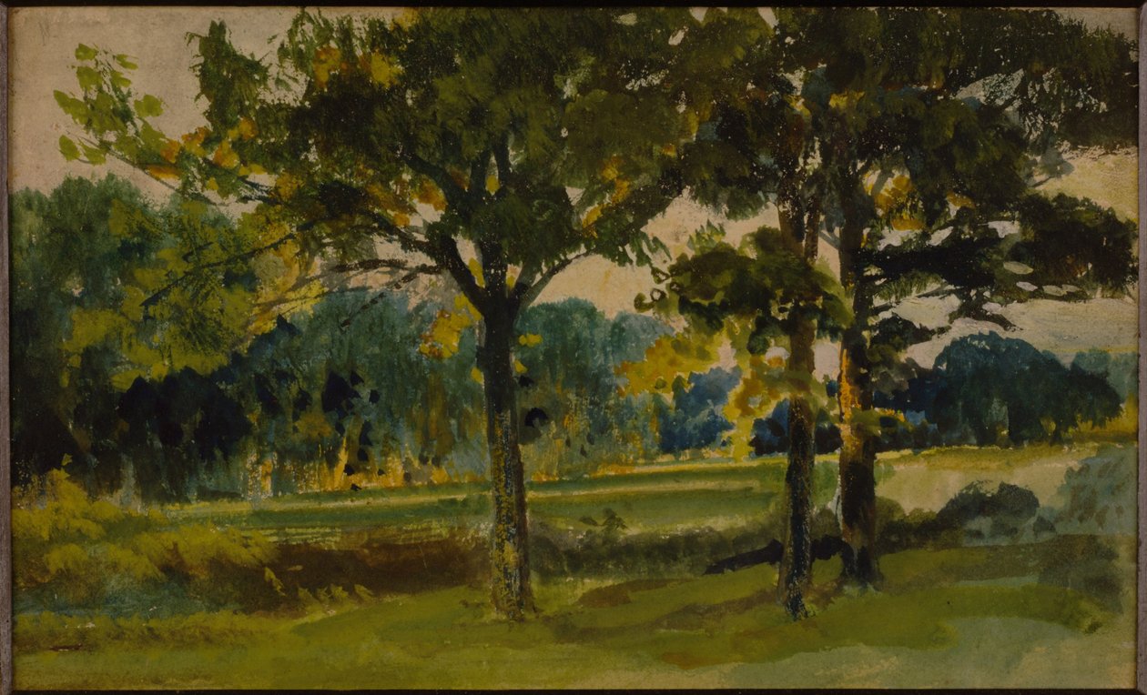 En av de "tre landskapsskisserna" (se även 258629 och 258630) av Hubert von Herkomer