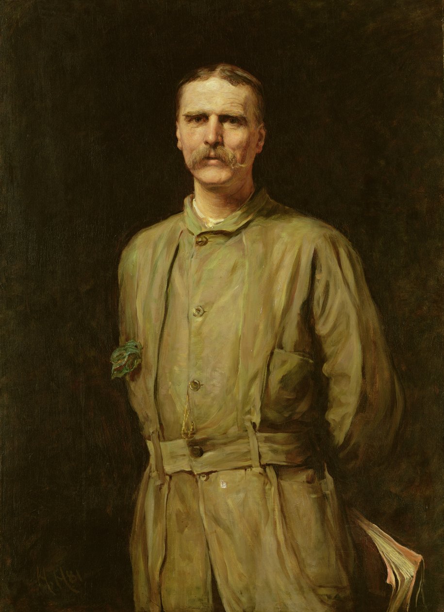 Porträtt av Archibald Forbes, krigskorrespondent, 1881 av Hubert von Herkomer