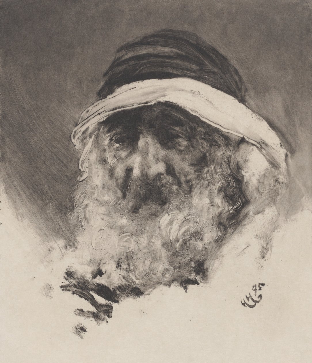 Studie av ett arabiskt huvud, 1895. av Hubert von Herkomer