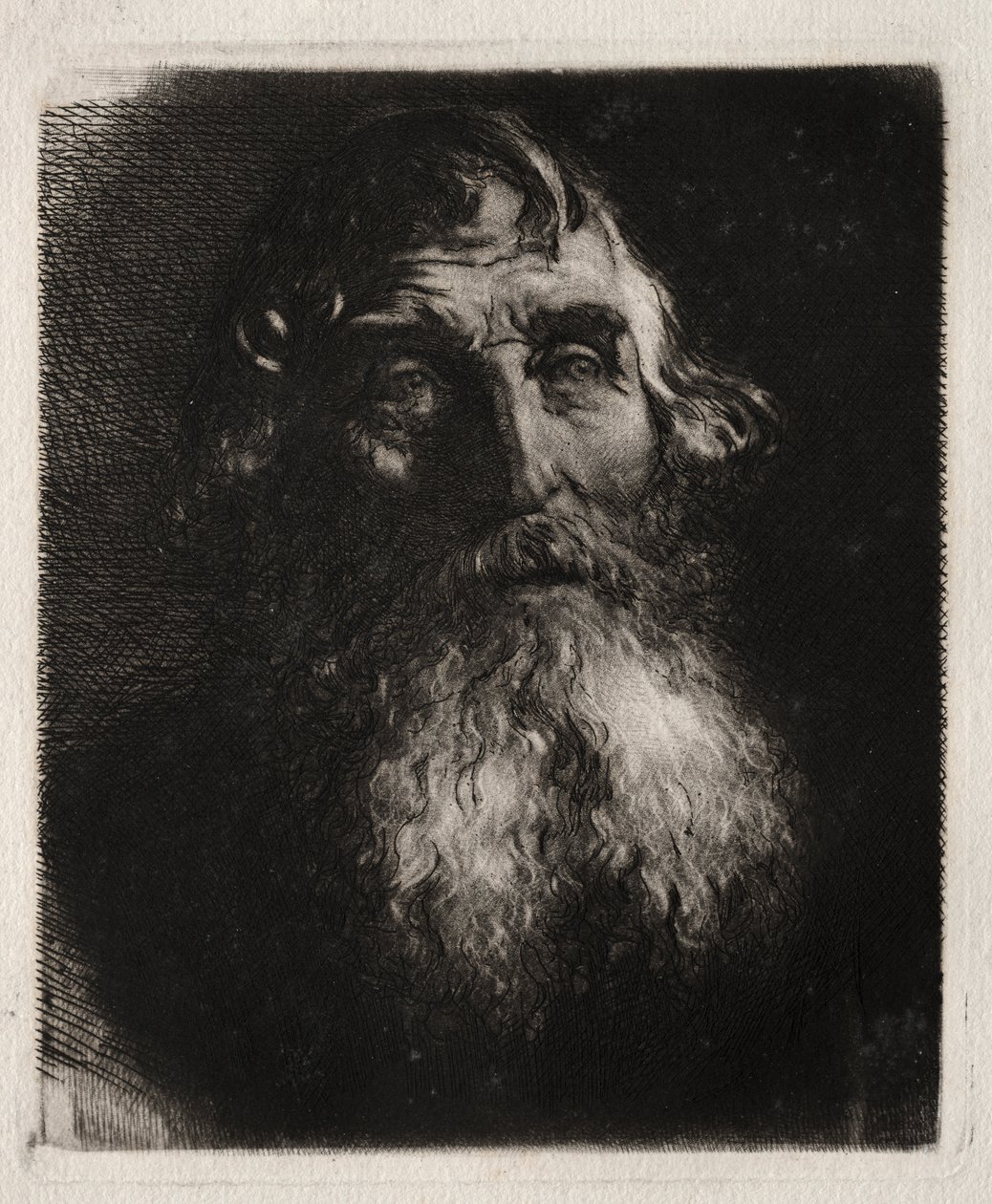Studie av en gammal mans huvud av Hubert von Herkomer